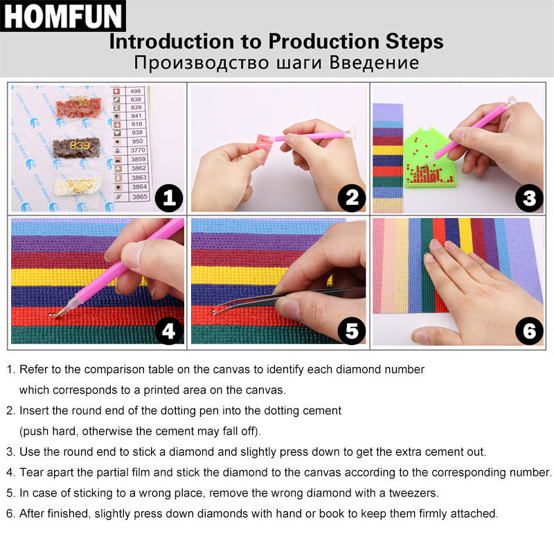 HOMFUN Full Square/Round Drill - Craft Embellishment Storage recension och pris