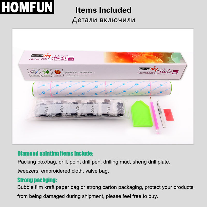 HOMFUN 5D Diamond Painting Ful - Craft Embellishment Storage recension och pris