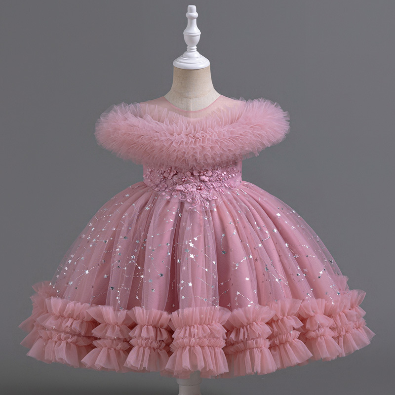Fashion Princess Dress for Gir - Lace Ribbon Trim recension och pris