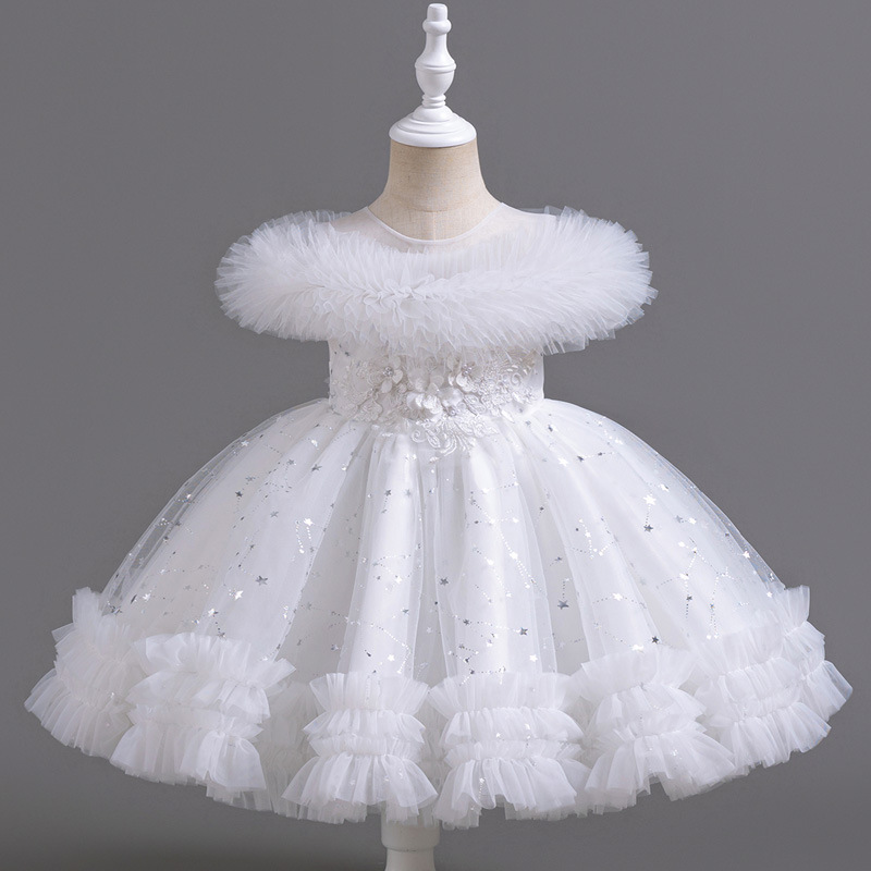 Fashion Princess Dress for Gir - Lace Ribbon Trim recension och pris