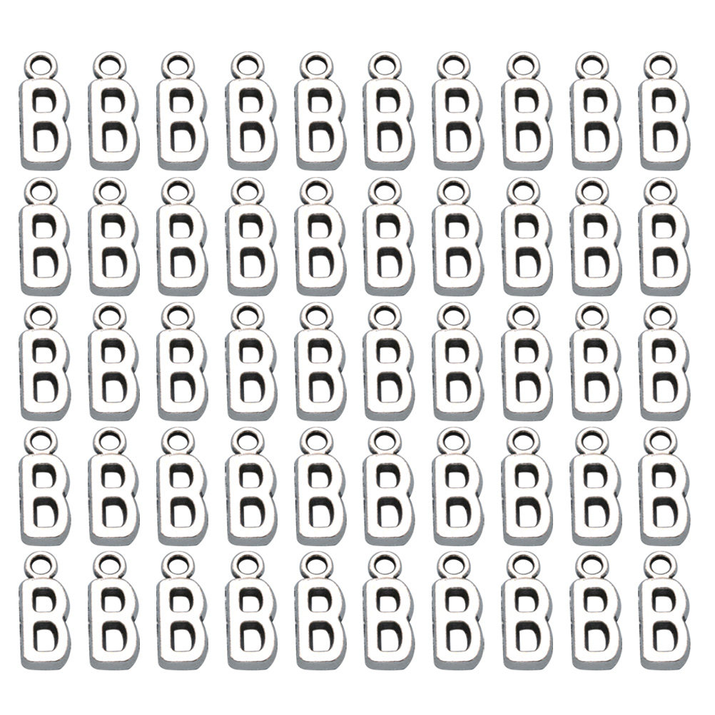 50Pcs Alphabet Charms Pendants - Embellish Craft recension och pris