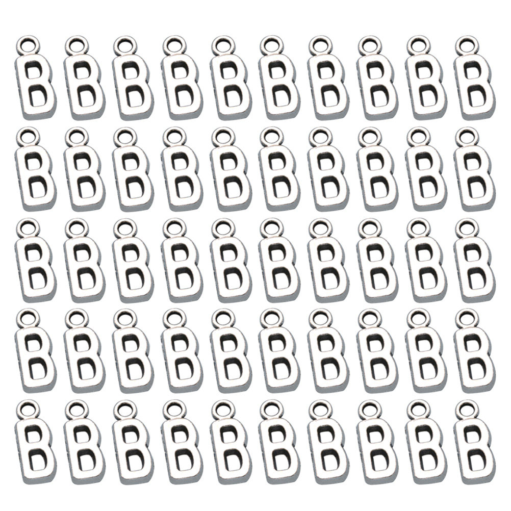 50Pcs Alphabet Charms Pendants - Embellish Craft recension och pris