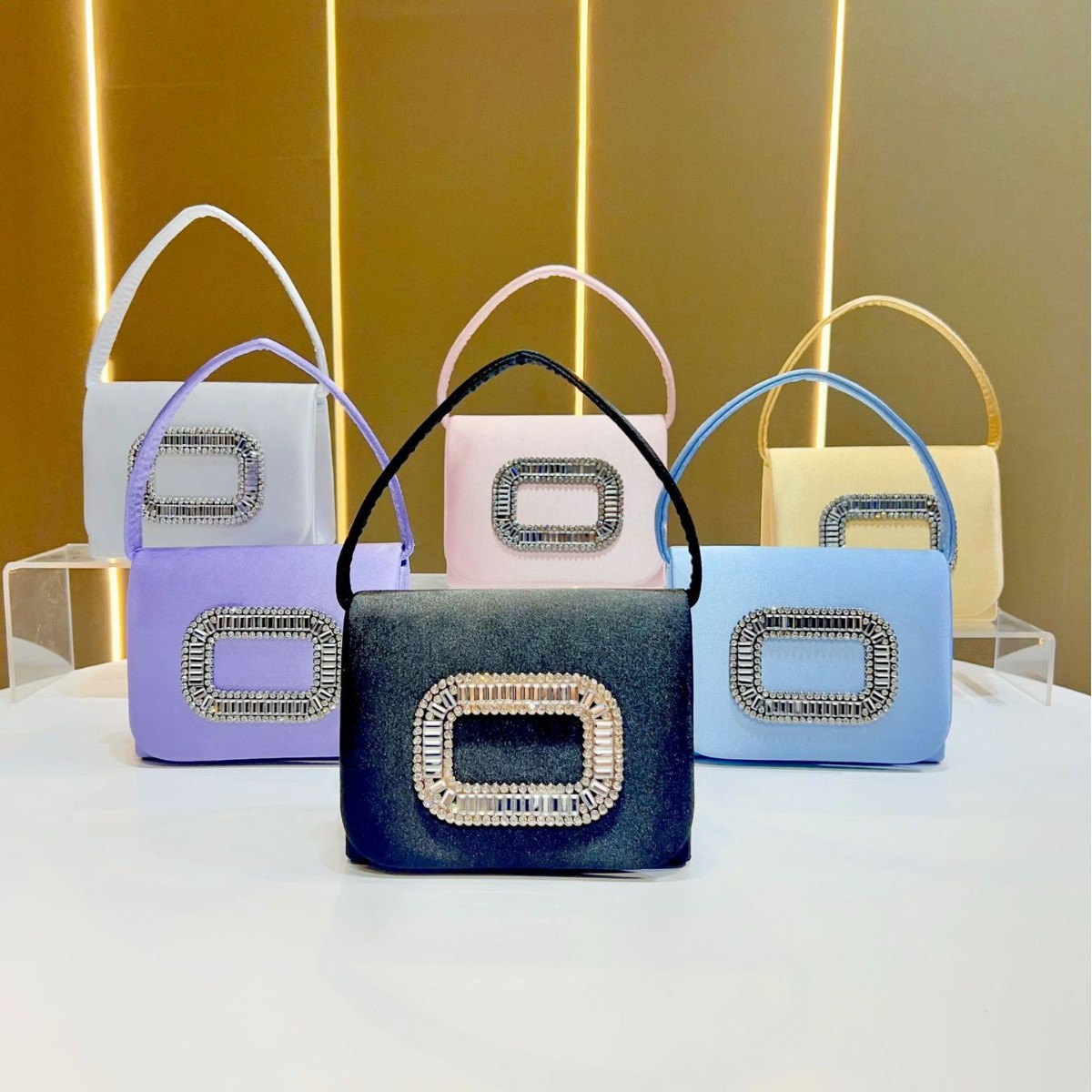 Luxury Mini Square Handbag Wom - Tassel Fringe Trim recension och pris