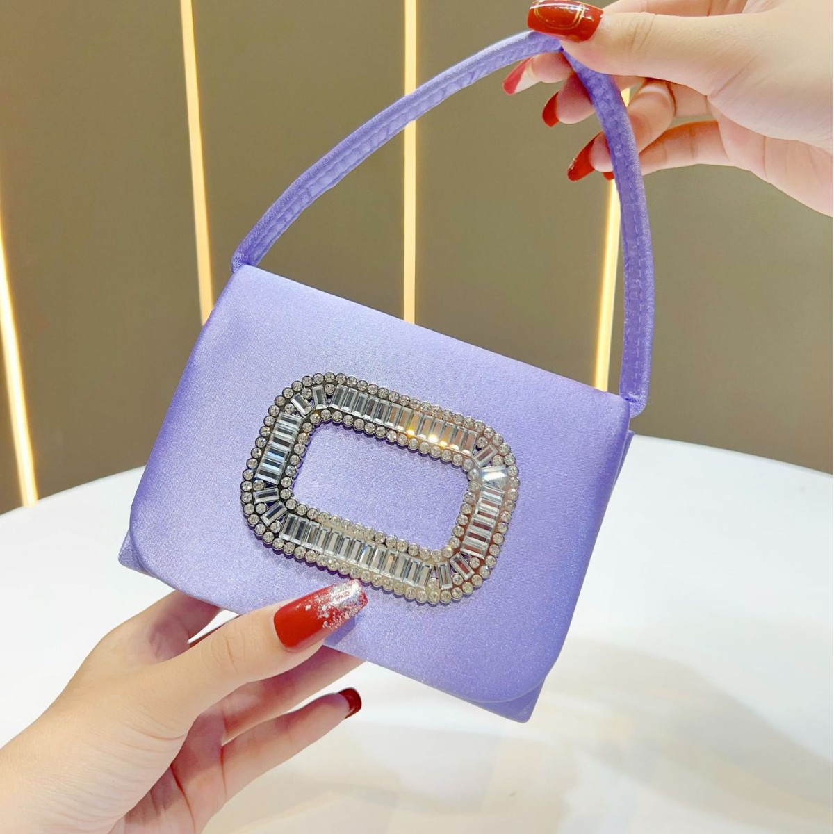 Luxury Mini Square Handbag Wom - Tassel Fringe Trim recension och pris