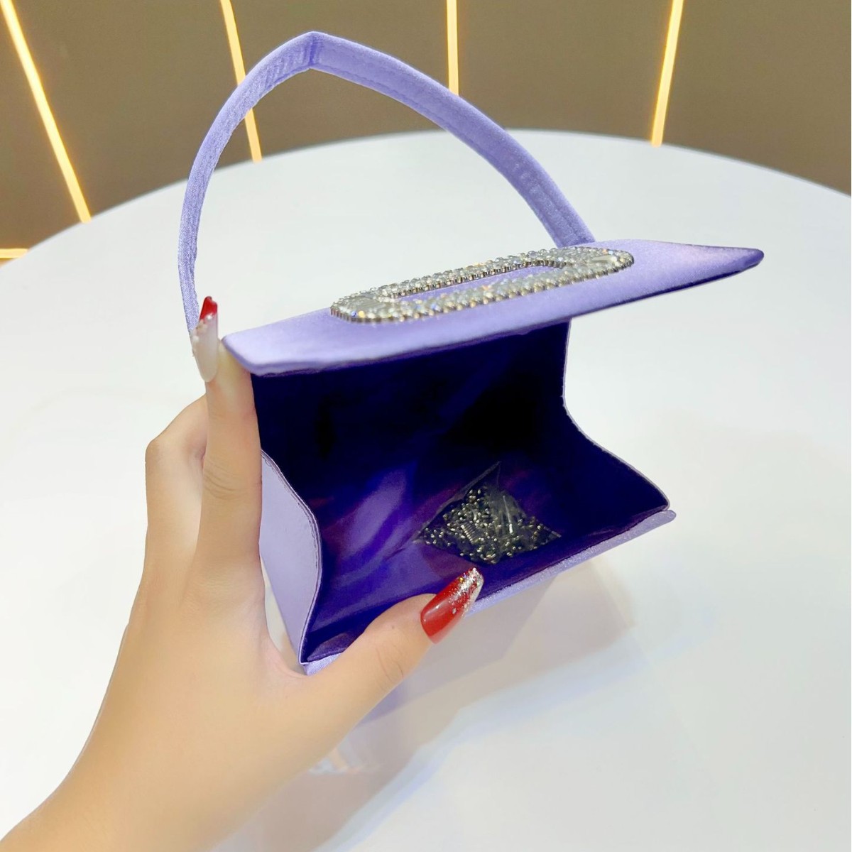 Luxury Mini Square Handbag Wom - Tassel Fringe Trim recension och pris