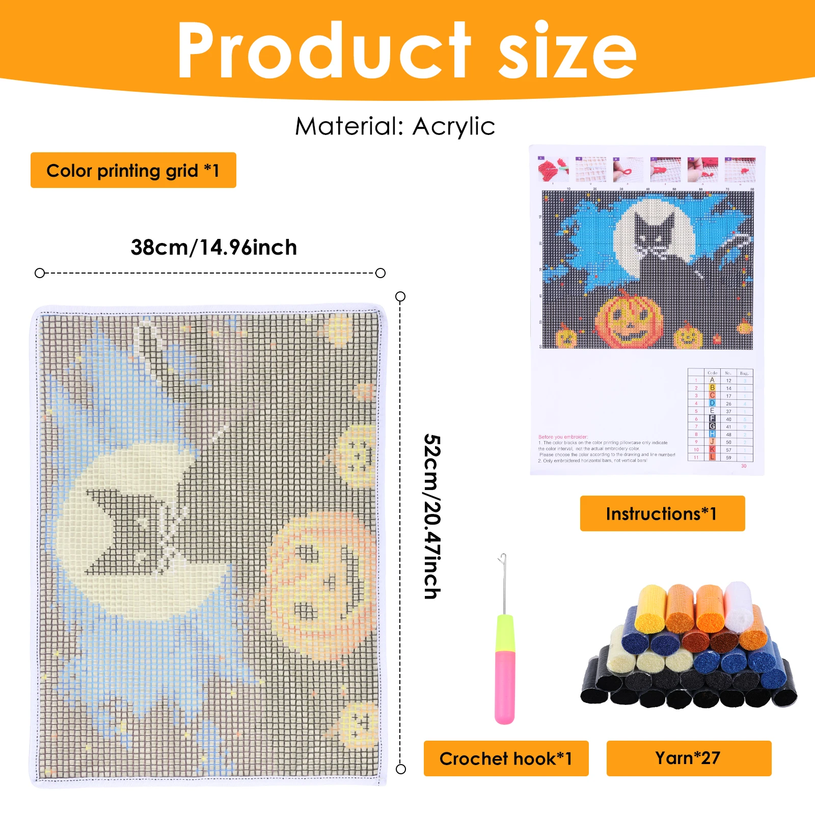 Latch Hook Kits DIY Animal Pat - Craft Embellishment Storage recension och pris