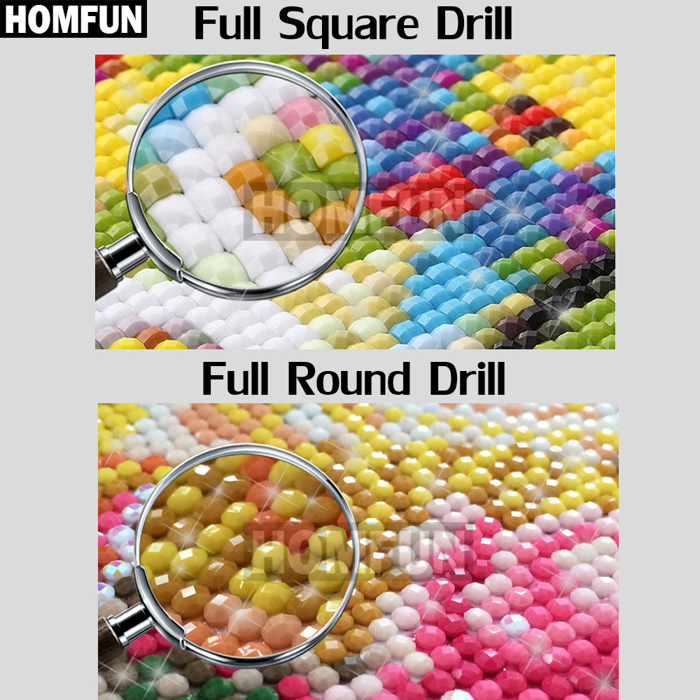HOMFUN AB 5D DIY Diamond Paint - Craft Embellishment Storage recension och pris