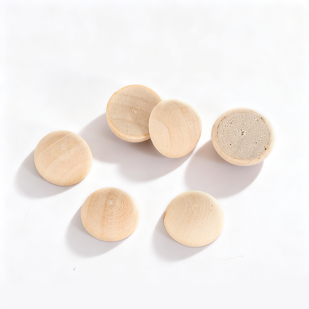 100/150/200pcs 15mm Half Wood  - Embellish Craft recension och pris