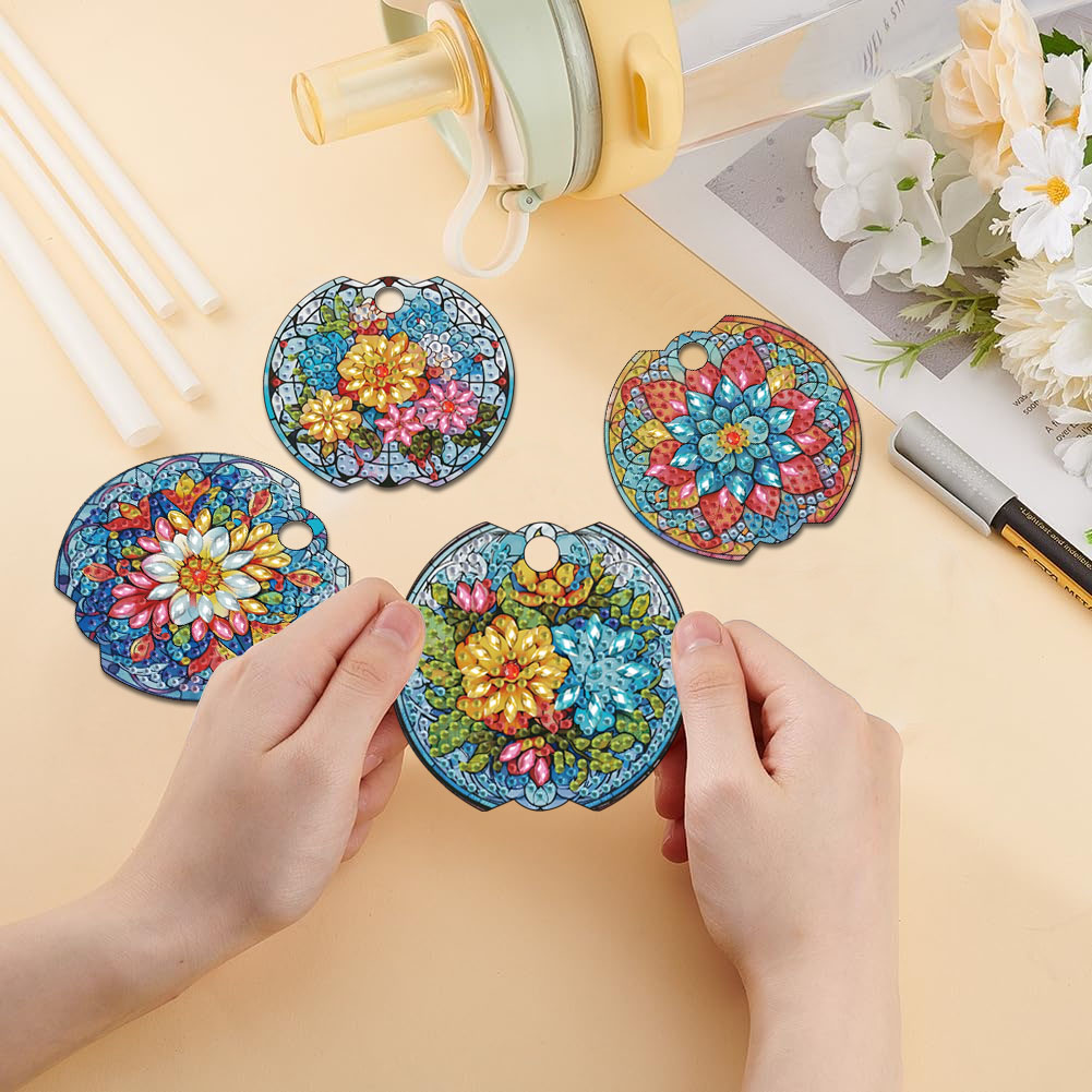 4piece floral DIY diamond art  - Embellish Craft recension och pris