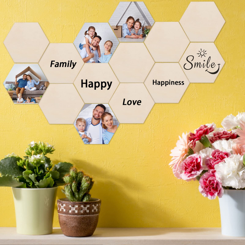 5cm Wooden Hexagon Blank Slice - Embellish Craft recension och pris