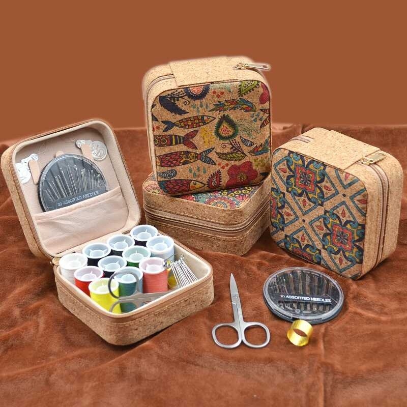 Vintage Cork Boho Floral Sewin - Craft Embellishment Storage recension och pris