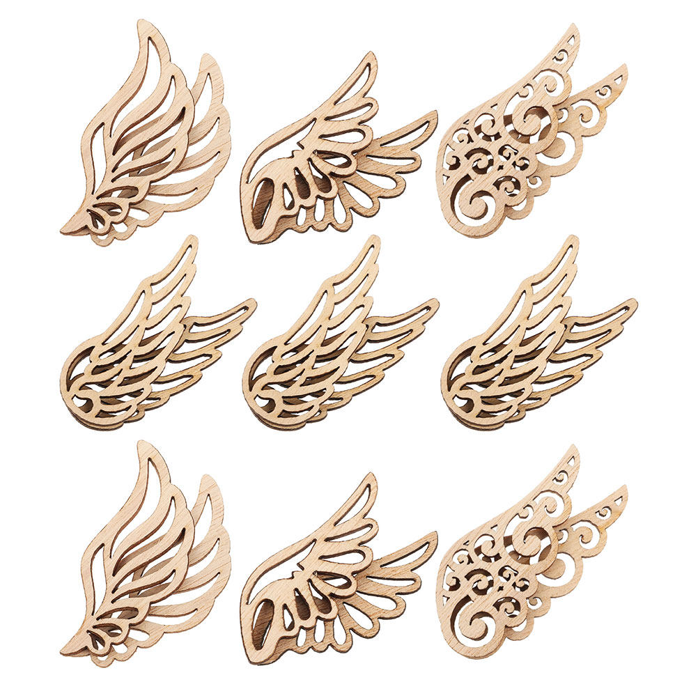 80Pcs Wooden Angel Wings Embel - Embellish Craft recension och pris