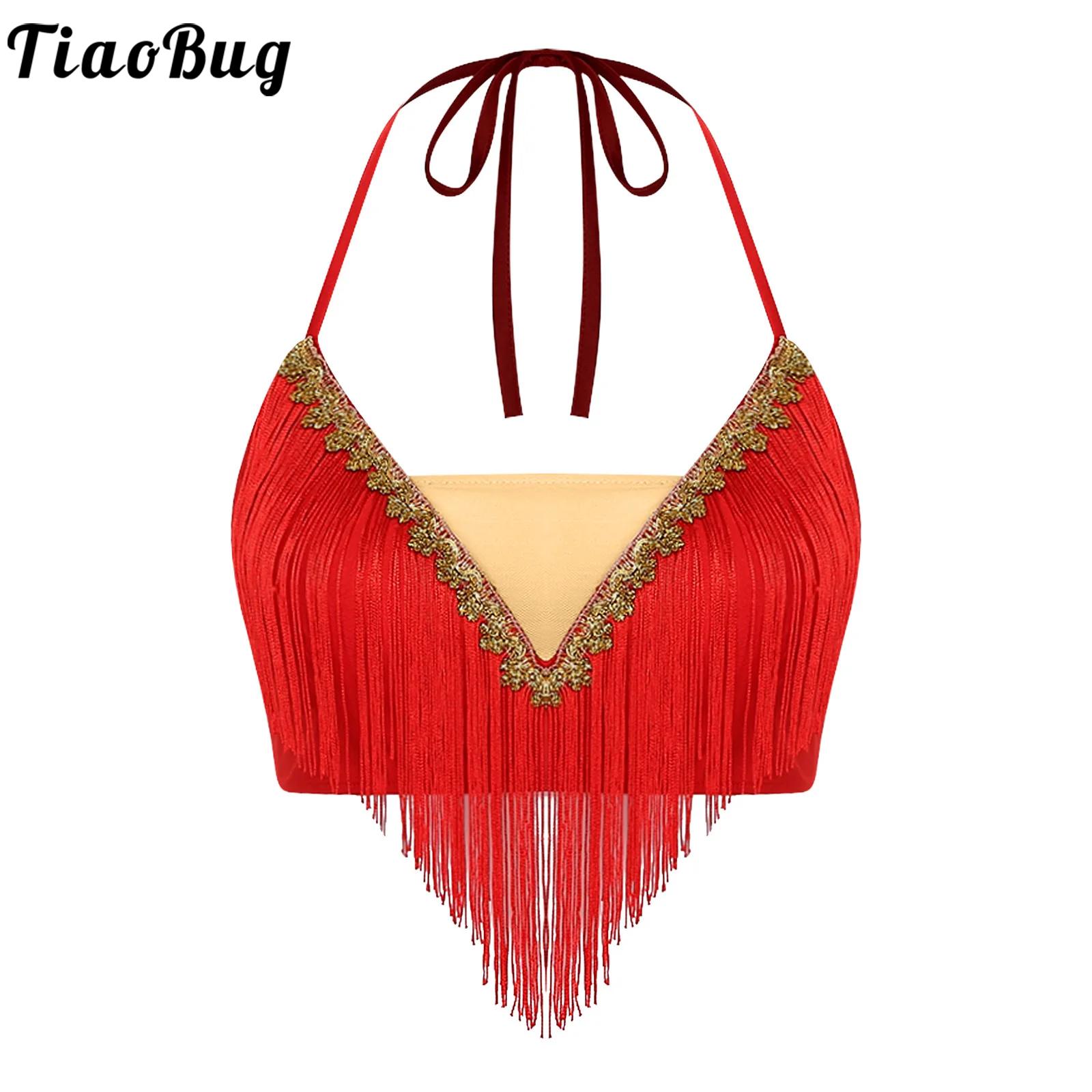 Women Lace-up Tassel Belly Dan - Tassel Fringe Trim recension och pris